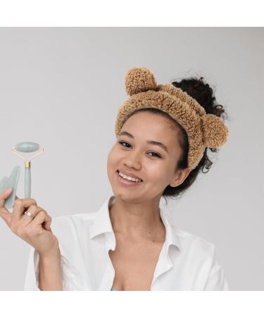 LALAFINA Plush Headband Bear Ear Face Wash Hairband Cartoon Makeup Spa Headwear Elastic Hair Turban Cute Hair Accessories - Buy Online on GoSupps.com