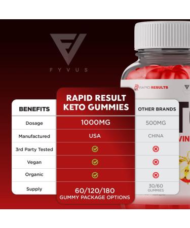 (3 Pack) Rapid Results Keto ACV Gummies - Rapid Results Keto ACV Gummies Advanced Weight Loss Rapid Results Keto Plus Apple Cider Vinegar AVC Oprah Winfrey Supplement Beet Root Vit B12 (180 Gummies) - Buy Online on GoSupps.com