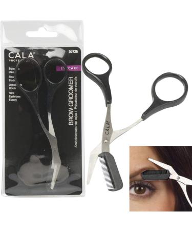 2x Stainless Steel Eyebrow Groomer Pro Trimmer Comb Scissors for Precision Grooming - Buy Online on GoSupps.com