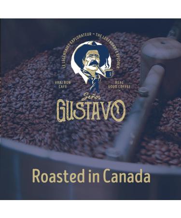 Caf Senor Gustavo El Vigoroso Dark House Blend Dark Roast Ground Coffee Robust Balanced Coffee with a Hint of Bitter Taste Kosher Certified South Central America Sourced Arabica Coffee Beans - 227g El Vigoroso - Dark House Blend 227 g (Pack of 1) - Buy Online on GoSupps.com