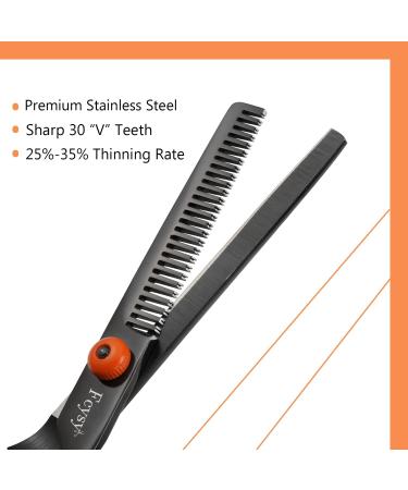 Professional Hairdressing Scissors Thinning Set - 10pcs Orange/Black | Fcysy Hairdresser Kit for Men and Women - Barber Accessories and Supplies - Buy Online on GoSupps.com