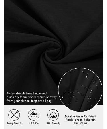 JACK SMITH Women's Golf Pants | Stretch Lightweight Work Pant with Pockets | Quick Dry Water Resistant Casual Trousers | S-XXL, Black - Buy Online on GoSupps.com
