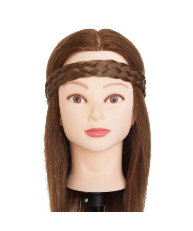Tess Braided Hair Tie - Adjustable Medium Hair Band for Women | Lightweight 2.5cm Hair Accessories in Light Brown - Buy Online on GoSupps.com