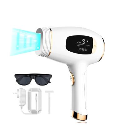 At-Home IPL Hair Removal for Women and Men, Permanent Laser Hair Removal 999900 Flashes for Facial Legs Arms Whole Body Treatment