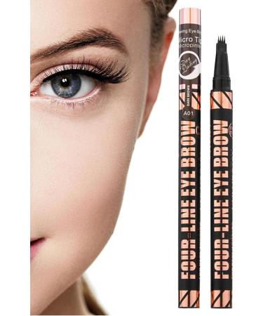  Ungtyb Eyebrow Pencil Waterproof Brow Pen 4 Tip Applicator Pen Smudge Resistant Design Long Wear Formula Ideal for Daily Makeup Routine 0.5 ml - Buy Online on GoSupps.com
