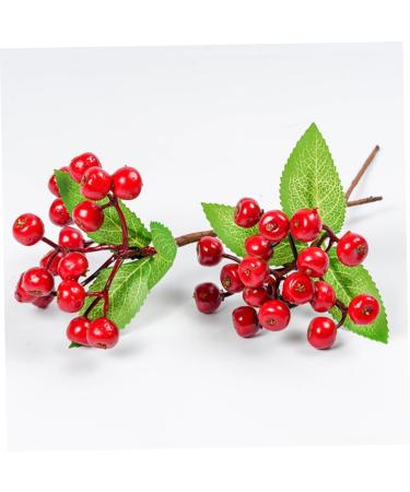 ABOOFAN 20 Pcs Red Berries Red Berry Twig Holly Berry Picks Christmas Berry Picks Branch Holly Berries Branch Wreath Fake Berry Artificial Red Berry Stems Household Decorations Foam - Buy Online on GoSupps.com