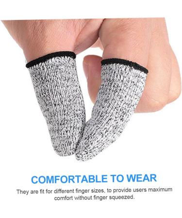 FOMIYES 6 Pair Finger Cots - Reusable Kitchen Cutting Finger Covers | Portable High Strength Polyethylene Thumb Sleeves for Multi-Use - Buy Online on GoSupps.com