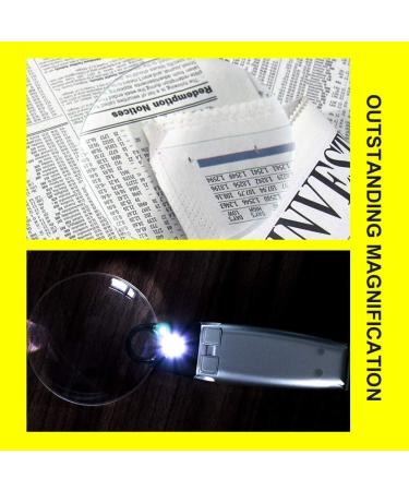 5X 2-in-1 Illuminated Handheld Magnifier Foldable Desktop Magnifying Lamp with LED Lights and Stand for Reading Observing Crafting Hands Free Suitable for Seniors Macular Degeneration Low Vision - Buy Online on GoSupps.com