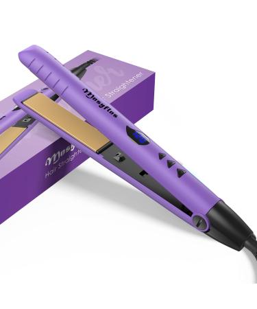 Mnsyflns Hair Straighteners Lightweight 2 in 1 Ceramic Plates Straightener & Curler Gift for Woman and Girl Hair Styler with Temperature 120 -200 Purple