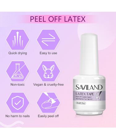 Saviland Liquid Nail Latex - 2PCS Peel Off Cuticle Guard & Skin Barrier Set - Buy Online on GoSupps.com