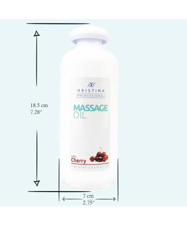 Cherry Massage Oil - Relaxing Joint Pain Relief & Moisturizing Skin Care | Grape Seed Sesame & Almond Oils | 500ml Sensual Body Massage - Buy Online on GoSupps.com