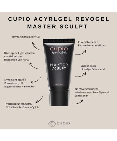  Cupio RevoGel Master Sculpt Cupio Acrylic Glitter Gel 30g Poly UV Gel Acrylic Nails Poly Gel Acrylic Gel Expander - Buy Online on GoSupps.com