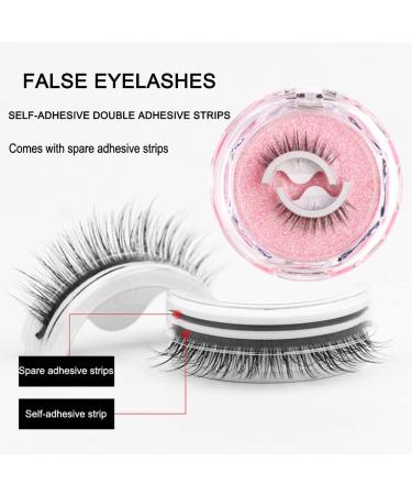 2Pairs Self Adhesive False Eyelashes Reusable 3D Eyelashes Natural Half Lashes for Every Type of Face Easy to Wear No Glue Need - Buy Online on GoSupps.com