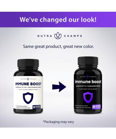 27-in-1 Immune Support Supplement | Antioxidant Immune Boosters for Adults | 90 Capsules | Vitamin C, D3, Elderberry, Zinc, Probiotics | 2 Pack - Buy Online on GoSupps.com