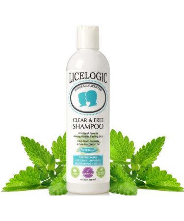LiceLogic Head Lice Shampoo Made with Natural LICEZYME | Non Toxic Lice Treatment For Kids That Is Safe for Daily Use By Logic Products| Kills Super Lice, Eggs and Nits Naturally with No Harsh Chemicals | 8 oz
