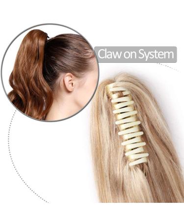 Buy Elailite Real Hair Ponytail Extensions 55cm 120g - Remy Smooth #12/613 Golden Brown & Bleached Blonde Hair Parts with Clamp - Buy Online on GoSupps.com