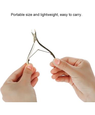 Stainless Steel Nail Cuticle Nipper Clipper Harder Skin Scissor Nail Manicure Tool Gold Flexible Control Toenail Pliers Suitable for Home Nail Salon Use - Buy Online on GoSupps.com