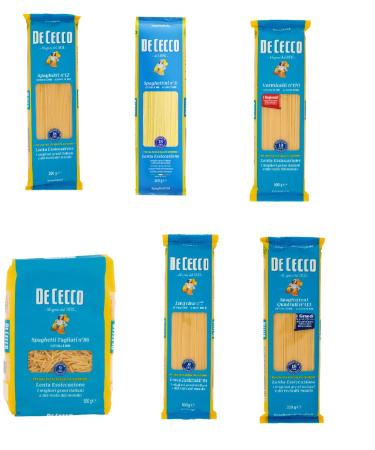 Italian Gourmet E.R. Lot de 6 spaghettis Spaghettini de Cecco 500 g + Polpa Italian Gourmet Polpa 400 g