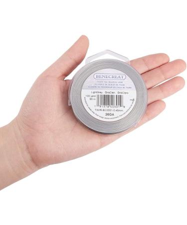 BENECREAT 300ft 0.46mm 7-Strand Tiger Tail Beading Wire for Jewelry Making - Light Grey - Buy Online on GoSupps.com