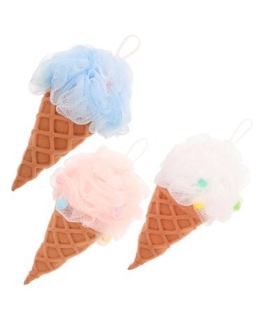 3pcs Bath Ball Exfoliating Bath Sponge Mesh Sponges Loofah Bath Tub Shower Body Scrubber Washer Sponge Body Scrubber Bath Sponge Shower Sponge Bath Sponge ICES or