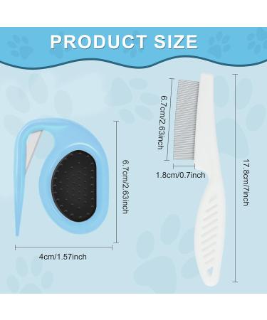 Adiwo Pet Knotting Comb - 2-Piece Steel Blade Tool for Cat Undercoat Removal | Best Knot Removal for Pets - Buy Online on GoSupps.com