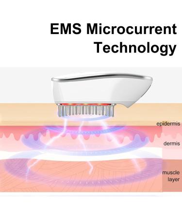 Electrical Hair Growth Comb - Vibration Therapy & Red Light for Hair Loss & Strengthening | Daily Use (White) - Buy Online on GoSupps.com