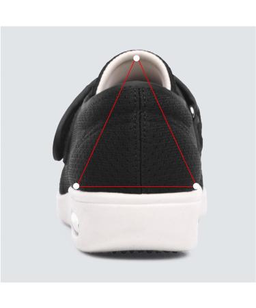 Men's Diabetic Orthopedic Anti-Slip Shoes - Black, Size 12 | Wide & Comfortable for Swollen Feet, Arthritis, Edema, Plantar Fasciitis - Buy Online on GoSupps.com