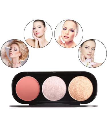 FOCALLURE 3 Types 3 Colors Blush Highlighter Bronzer Palette Contour Shadow Powder Face Mankeup(3) - Buy Online on GoSupps.com