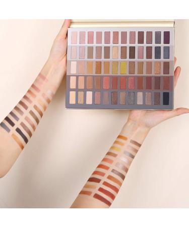 UCANBE 60 Color Naked Eyeshadow Palette - Natural Matte Glitter Shimmer Smokey Eye Shadows - Warm Neutral Nudes Makeup Kit for Halloween - Cosmetic Gift Set - Buy Online on GoSupps.com
