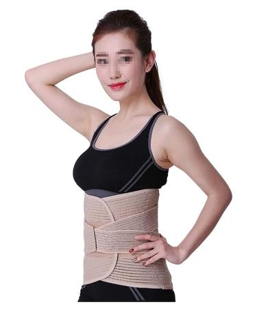 Lumbar support belts adjustable support sexy slimming federation fitness protection heating belts relief for back pain herniated disc sciatica scoliosis and more (color: beige great beige x