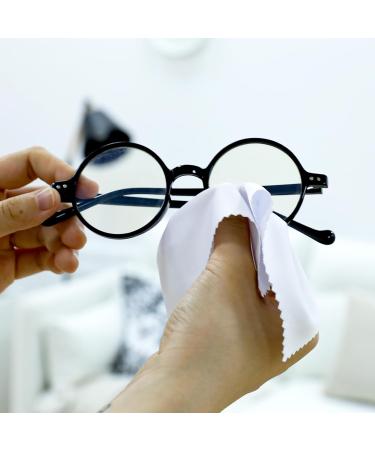 30 Pcs Microfiber Cleaning Cloths - 15x18cm Eyeglass & Screen Cleaner for Glasses Tablets TVs & Cameras - Soft Lint-Free White Cloths - Buy Online on GoSupps.com