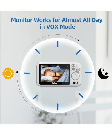 Taktark Baby Monitor with Camera - 4.3 Video Babyphone Night Vision Intercom Digital Zoom & Temperature Monitoring - BM612-EU - Buy Online on GoSupps.com