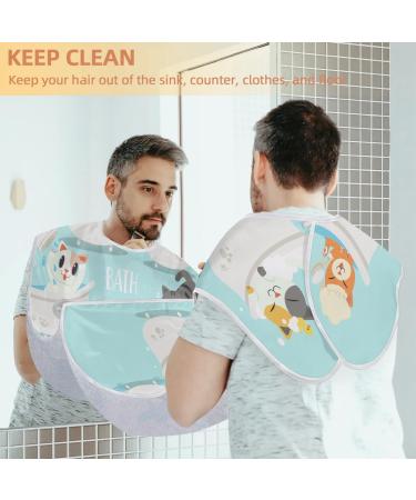 Beard Bib Apron - Non-Stick Waterproof Hair Catcher for Men | Ideal Grooming Cape for Shaving & Trimming Cats - Buy Online on GoSupps.com