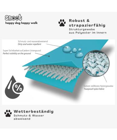 10m Cyan Blue Dog Leash for Small Dogs - Extra Narrow Dirt & Water Repellent with Carabiner - Buy Online on GoSupps.com