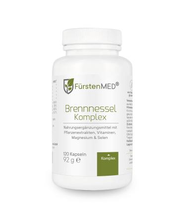 F rstenmed nettle capsules high -dose 900 mg per daily portion - with juniper & fennel - vegan - laboratory test & without additives - 120 nettle capsules