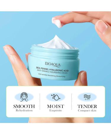 BIOAQUA Sea Fennel Hyaluronic Acid Face Cream 60g - Anti-Wrinkle Moisturizer | Nourishing Skincare for All Skin Types - International Shipping Available - Buy Online on GoSupps.com