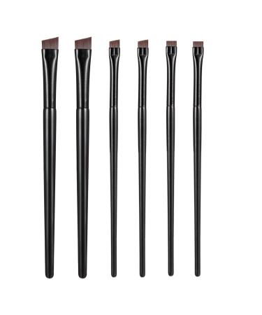 Slanted Eyeliner Brush FENGCHUANG Eyebrow Brush 6 Pieces Eye Makeup Tool A Must-Have for Beauty Lovers (Black) - Buy Online on GoSupps.com
