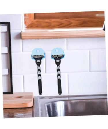 Outanaya 2-Piece Razor Holder - Wall-Mounted Shaver Organizer Rack with Suction Cup for Bathroom - Buy Online on GoSupps.com