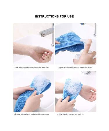 Bainiao Double Sided Silicone Bath Brush 70CM - Exfoliating Body Scrubber for Men and Women (Pink) - Buy Online on GoSupps.com