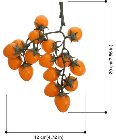 HOMSFOU 2pcs Simulated Fruit Artificial Cherry Tomatoes Model Miniature Dollhouse Accessories Home Decoration Home Plant Decor Kitchen Decoration Fruit Prop Plastic Fake Fruit Sculpture Yellowx2pcs 12X20CMx2pcs - Buy Online on GoSupps.com