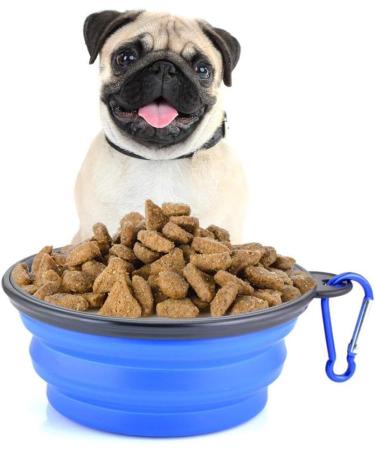 Moacc Foldable Silicone Dog Bowl Set - 4 Pack Travel Bowls for Dogs & Cats | Spout-Safe with Buckle - 400ml in Blue Green Purple & Red - Buy Online on GoSupps.com