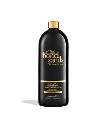 Bondi Sands Professional Self Tan Solution | Fast-Drying Salon Quality Formula with Aloe Vera  Vegan + Cruelty Free  Coconut Scent | 33.8 Oz/ 1 Liter Liquid Gold