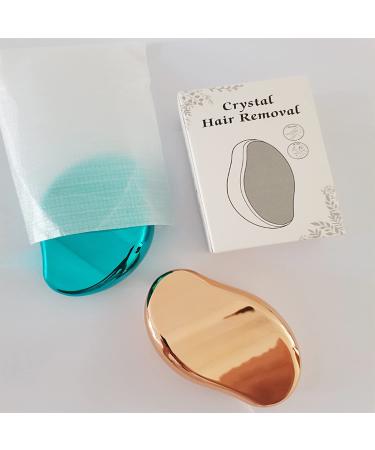 Crystal Hair Eraser - Painless Silky Hair Removal Stone for Women and Men - Fast & Easy Magic Hair Remover for Arms, Legs & Back (Sky Blue) - Buy Online on GoSupps.com