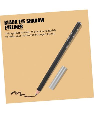  SOESFOUFU 12 Pieces Black Eyeliner 1 Eyeliner Makeup Eyeliner Eyebrow Pencil Micro Applicator Eyeliner Pencil Eyeliner Wooden Pole Plastic Position Girl - Buy Online on GoSupps.com