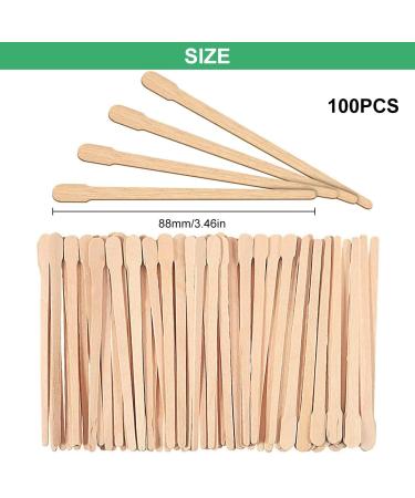 100 Wooden Wax Spatulas - Hair Removal & Eyebrow Wax Applicator Sticks - Buy Online on GoSupps.com
