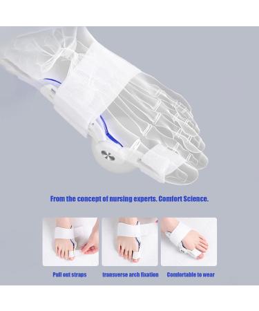 ALINZO Bunion Corrector for Women & Men - Adjustable Orthopedic Toe Straightener Splint with Silicone Inner Pad for Bunion Relief - 1PC (White) - Buy Online on GoSupps.com