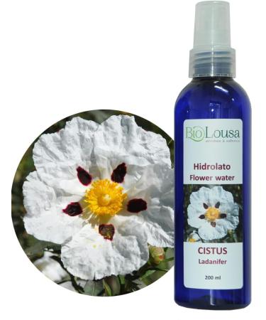 BioLousa Organic Cistus Ladanifere Hydrosol 100% natural 250 ml with spray without artificial flavours or preservatives can be us