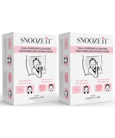 Snooze It by CLOTH IN A BOX Pillowcase - Double Sided Pillow Cover - Controls Moisture in Wet Hair - Anti- Frizz and - Keeps Hair Shiny and Protect Eyelash Extensions 2 Packs (Butter Cream)