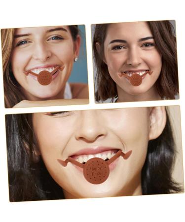 Lot de 2 Appareils de Tonification des Muscles du Sourire en Silicone Masseur de L vres Marron Entra neur d'Expressions Faciales Doux Peau pour Am lioration du Sourire au - Buy Online on GoSupps.com
