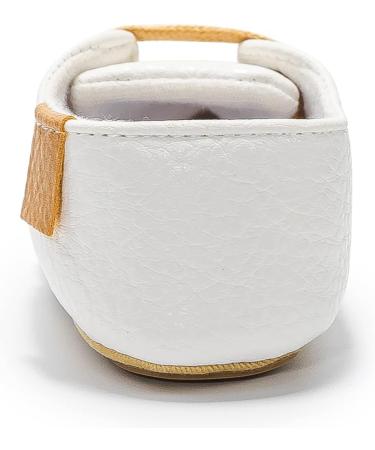 Baby First Walking Shoes Anti-Slip Oxford Loafer Flats | Toddler PU Leather Sneakers 12-18 Months White - Buy Online on GoSupps.com